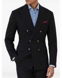 Brunello Cucinelli - Double-Breasted Peak-Lapel Suit - Lyst