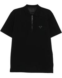 Prada - Half-Zip Polo Shirt - Lyst