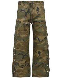 BREATH - Camouflage-Print Press-Stud Trousers - Lyst