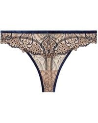 Aubade - Coeurs Enlacés Embroidered Thong - Lyst