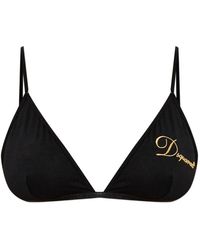 DSquared² - Logo-Embroidered Bralette - Lyst