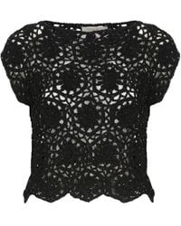 Antonelli - Sequin-Embellished Crochet Top - Lyst