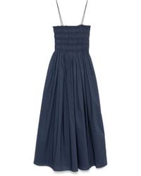 Matteau - Shirred-Bodice Midi Dress - Lyst