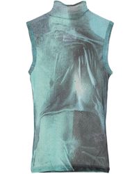 Jean Paul Gaultier - Graphic-Print High-Neck Tank Top - Lyst