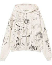 HELLSTAR - Graffiti-Print Zip-Up Hoodie - Lyst