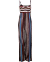 M Missoni Striped Jumpsuit - Red