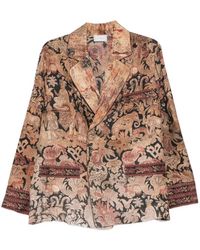 Pierre Louis Mascia - Blazer Croisé À Imprimé Graphique - Lyst