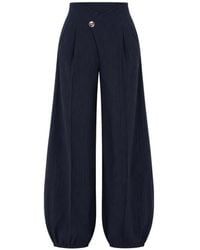 Kocca - Evodio Pinstripe-Pattern Crossover-Waist Trousers - Lyst