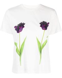 Cynthia Rowley - T-shirt en coton à fleurs - Lyst