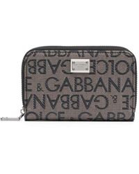 Dolce & Gabbana - Portefeuille à logo en jacquard - Lyst