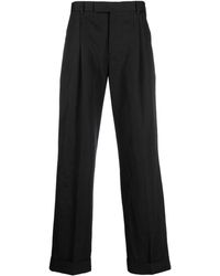 PT Torino - Straight-leg Cotton-linen Trousers - Lyst