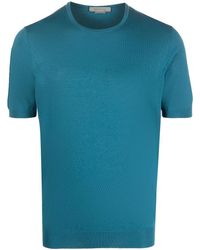 Corneliani - Silk-cotton Short-sleeve T-shirt - Lyst