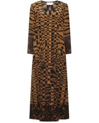 Pierre Louis Mascia - Abstract-Print Maxi Dress - Lyst