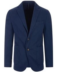 RUSSO CAPRI - Oxford Cotton Blazer - Lyst