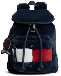 Tommy Hilfiger - Faux-Fur Logo-Patch Backpack - Lyst