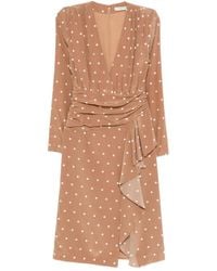 Alessandra Rich - Abito Midi A Pois - Lyst