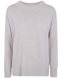 Rossopuro - Crew Neck Cashmere Sweater - Lyst