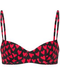 Moschino - Heart-Print Bikini Top - Lyst