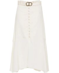 Twinset - A-Line Belted Midi Skirt - Lyst