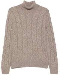 Barba Napoli - Cable-Knit Turtleneck Sweater - Lyst