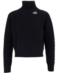 Shirtaporter - Pull En Maille Torsadée À Découpes - Lyst
