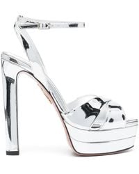 Aquazzura - Divine Plateau 130Mm Platform Sandals - Lyst