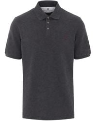 Brunello Cucinelli - Logo-Embroidered Short-Sleeve Polo Shirt - Lyst