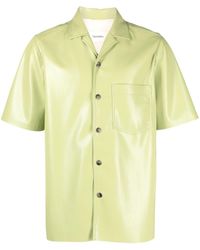 Nanushka - Bodil Faux-leather Short-sleeve Shirt - Lyst