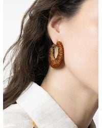 Gas Bijoux - Izzia Beaded Hoop Earrings - Lyst