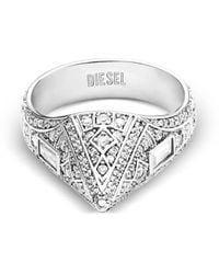 DIESEL - Dx1659040 Ring Met Pavé-Kegel - Lyst