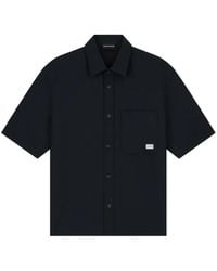 Emporio Armani - Chemise En Seersucker Avec Rembourrage En Duvet Et Détails Côtelés - Lyst