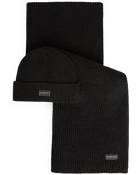 Barbour - Sweeper Legacy Ribbed-Knit Hat And Scarf Set - Lyst