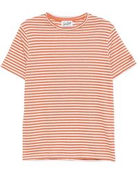 MC2 Saint Barth - Striped Dover Cotton T-Shirt With Logo Embroidery - Lyst