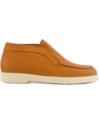 Santoni - Leather Slip-On Boots - Lyst