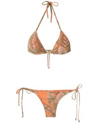 Amir Slama - Printed Triangle Bikini Set - Lyst