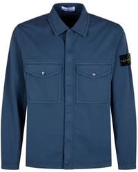 Stone Island - 1200003 Logo-Patch Overshirt - Lyst