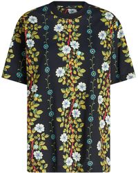 Etro - Floral-print Cotton T-shirt - Lyst