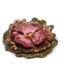 Maliparmi - Sequin-Embellished Flower Brooch - Lyst