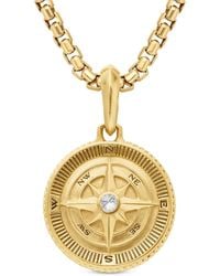 David Yurman - 18Kt Maritime Compass Diamond Amulet (29.5Mm) - Lyst