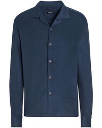 Zegna - Long-sleeve Cotton-silk Shirt - Lyst