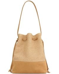 Mansur Gavriel - Drawstring Leather Bucket Bag - Lyst