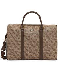 Guess - Milano Monogram-Print Logo-Patch Laptop Bag - Lyst