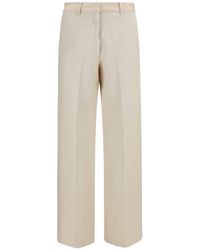 forte_forte - Straight-Leg Belt-Loop Trousers - Lyst
