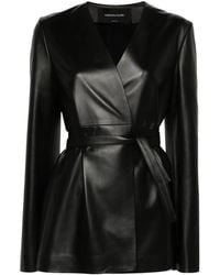 Fabiana Filippi - Leather Wrap Blazer - Lyst