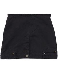 Balenciaga - Upside-down Denim Miniskirt - Lyst