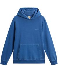 Woolrich - Logo-Embroidered Cotton Hoodie - Lyst