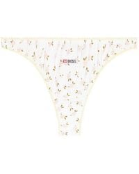 DIESEL - String Aus Baumwolle Mit Allover-Blumenprint - Lyst