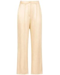 Liu Jo - Pantalon En Satin À Effet Froissé À Fentes Latérales - Lyst