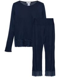 Hanro - Pyjama Azelia Bordé De Dentelle - Lyst