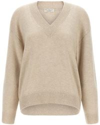 Brunello Cucinelli - Sequin-Appliqué V-Neck Sweater - Lyst